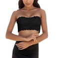 thumbnail image 2 of PEASKJP Womens Seamless Wire Free No Pad Wirefree Anti-slip Push Up Strapless Bra Black M, 2 of 5