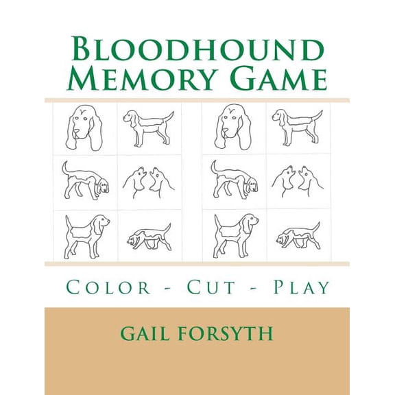 Bloodhound Memory Game: Color - Cut - Play, (Paperback)