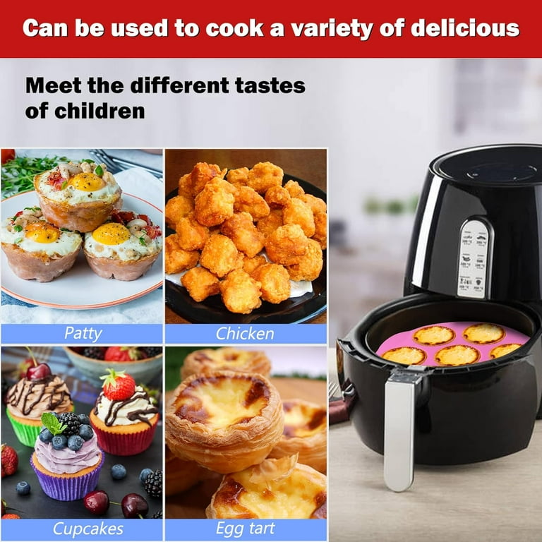 Silicone Muffin Pan for Air Fryer,2 Pcs Cupcake Tray Baking Mold