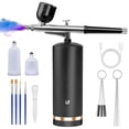 thumbnail image 1 of Airbrush Kit With Compressor - 48psi Rechargeable Cordless Non-clogging High-pressure Air Brush Set ,black, 1 of 5