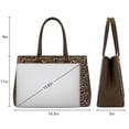 thumbnail image 4 of Wrangler Laptop Tote Bag for Women 15.6 Inch Computer Bag for Work Large Double Compartment Purse and Handbag,Leopard Print Brown, 4 of 6
