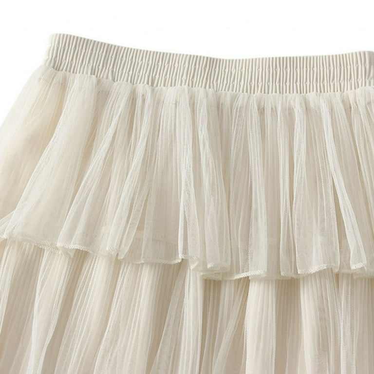 vigerkar Tulle Skirts for Women Long Length Tutu Fairy Tiered