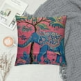 thumbnail image 2 of ONETECH Chinoiserie Chic Asian Pillow Covers Pink with Elephant Tree Flower Home Decor Pillow Covers Chinoiserie Hot Pink Animal Floral Throw Pillow Covers for Car Chair Sofa, 2 of 5