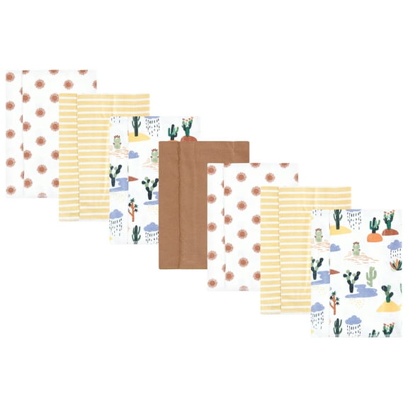 Hudson Baby Flannel Burp Cloth 7pk, Fun Desert, One Size