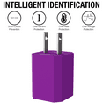 thumbnail image 2 of ACE 5V/1A Mini Universal Portable Home Travel Adapter USB Wall Charger 2 Pack Bulk Variety - Purple, 2 of 3