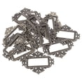 thumbnail image 4 of LOLIPPYY 24pcs Vintage Metal Label Holders - Retro Decorative Drawer Tags, Card Slot Frames for File Cabinets, Office Storage Organization, 4 of 7