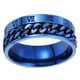 thumbnail image 4 of Anillo de acero de titanio unisex de moda, giratorio, con números romanos., 4 of 7