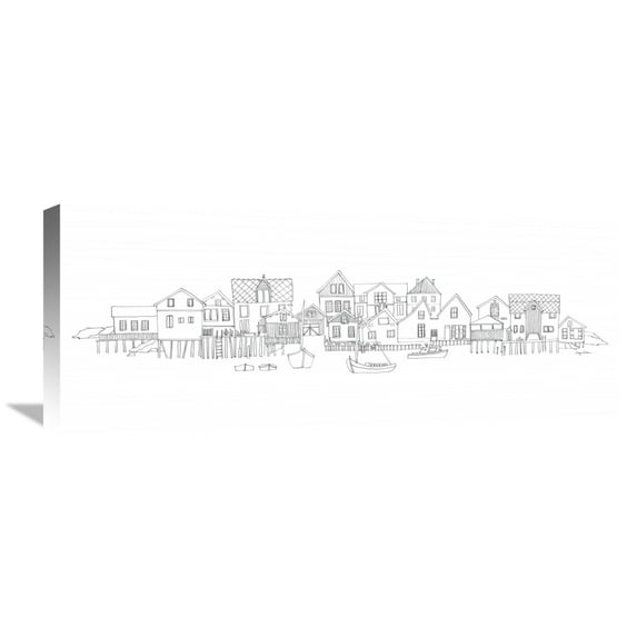 Global Gallery Avery Tillmon 'Nordic Village I' Canvas Wall Art