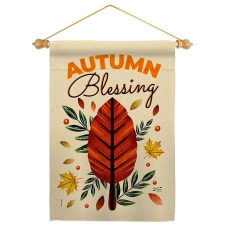 Blessing Autumn Garden Flag Set Harvest 13 X18.5 Double-Sided Yard Banner