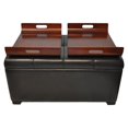 thumbnail image 1 of Convenience Concepts Designs4Comfort Pouf de Rangement en Simili Cuir Expresso, 1 of 4