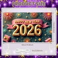 thumbnail image 2 of Pink Ribbon Happy New Year Banner Gold Letters 2026 Banner Fireworks Design Star Pattern Festive Banner for New Year Party Family Gathering Holiday Decoration, 2 of 9