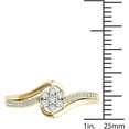 thumbnail image 4 of 1/4 Carat T.W. Diamond Bypass Flower 10kt Yellow Gold Fashion Ring, 4 of 5
