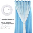 thumbnail image 6 of Lapalife Stars Blackout Curtains for Girls Bedroom, Double Layer Star Cut Out Curtains Nursery Home Decor, 1 Panel, Baby Blue, 51''x 63'', 6 of 6