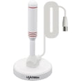 thumbnail image 1 of Antenne TV Portable Intérieur/extérieur avec Base Magnétique, Réception à 360°, Antenne TV Numérique Freeview, 4K 1080p VHF UHF (Blanc), 1 of 5