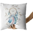 thumbnail image 4 of GZHJMY Dreamcatcher Pillow Covers Boho American Dreamcatchers with Bird Feathers Pillow Cases Set of 2 Cotton Linen Cushion Covers for Home Sofa Couch 20 X 20 inch, 4 of 7