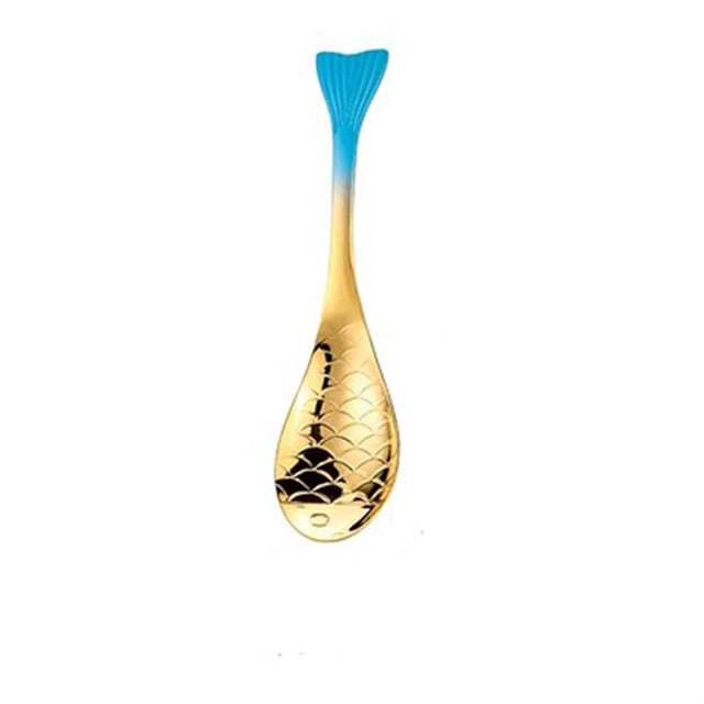 Cuchara de acero inoxidable for el hogar, cuchara creativa dorada de alto color, cuchara for comer, cuchara bonita