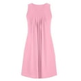 thumbnail image 6 of Cethrio Nightgowns for Girls, Soft Summer Pleated Front Sleeveless Sleep Dresses Pink Size 7-8 T, 6 of 7