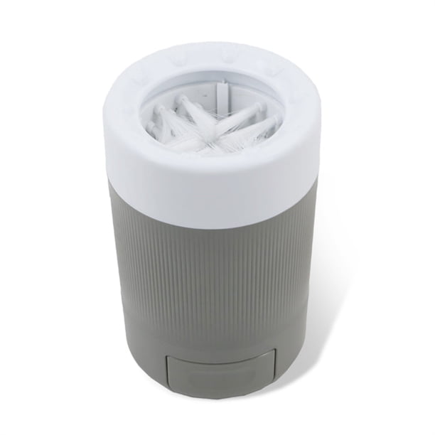 Lavadora portátil de pies para mascotas, taza de aseo con garra de Animal pequeño, cepillo instantáneo, herramienta de barro semiautomática suave para puerta, caminar al aire libre, gris kenally PT000619-01