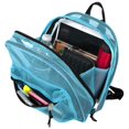 thumbnail image 3 of Solid Color Mini Mesh Backpack with Front Zippered Pocket in Light Blue, 3 of 6