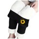 thumbnail image 3 of Ropa de los 80 Gibobby lana de gruesos de terciopelo para mujer pantalones cálidos de cintura alta estampados Negro S, 3 of 5