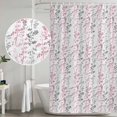 thumbnail image 5 of Small Stall Shower Curtain 36x78 Inch Narrow Half Size Pink Grey Botanical Bath Curtains Bathroom Decor, Spring Floral Summer Farmhouse Waterproof Fabric Shower Curtain Set with Hooks 36 Inch, 5 of 7
