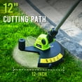 thumbnail image 4 of Steelite 12-inch 21V Cordless String Trimmer, Battery Powered Weed Wacker & Lightweight Grass Trimmer with 2 x 2.0Ah Batteries and Charger, Electric Grass Cutter for Lawn Care and Edging, 4 of 9