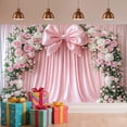 thumbnail image 2 of 7x5ft Pink Bow Backdrop Floral Coquette Photography Background for Girls Women Birthday Party Decorations Wedding Bridal Backdrops Banner Photo Booth Props, 2 of 3