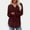 Wine, variant on Long Sleeve Blouse for Women Trendy New Women's Sweaters Fall Lightweight Long Sleeve V Neck Tunic Tops Casual Looses Curved Hem Knitted Solid Clothing Wine XL