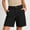 Black, variant on Womens Solid Color Bermuda Cargo Shorts Women Elastic High Waist Pockets Shorts Summer Casual Sport Khaki XL(XL)