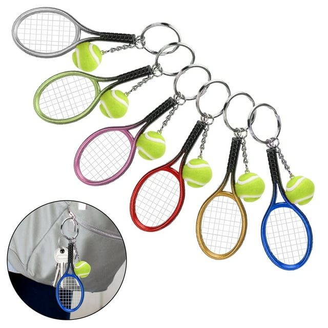 Llavero deportivo de simulación, 6 piezas, mini llavero colgante para bolso, llaveros con ultra capacidad de respuesta