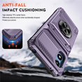 thumbnail image 5 of For Motorola Moto G Play 4G 2024 Phone Case with Finger Ring Holder Kickstand, Card Slots，Heavy Duty Shockproof Rugged Protective Working with Magnetic Car Phone Mount,Purple,For Moto G Play 4G 2024, 5 of 8