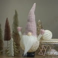 thumbnail image 2 of Northlight LED Rattan Gnome Christmas Figure - 19" - Warm White Lights - Pink and White, 2 of 5