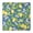 Yellow Lemon Fruit, variant on Yellow Lemon Fruit Flowers Blue Pattern Square Fitted Tablecloth with Elastic Edge,Square Table Cover,Washable Elastic Table Cover for Home Kitchen Party Decor 34"x34"
