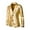 Gold, variant on Mens Slim Fit Brown Plaid Blazers and Suit Coats Men's Autumn And Winter Fashion Personality Solid Color Casual Suit Jacket Single-breasted Pocket Floral Blazer Men