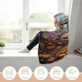 thumbnail image 5 of Halloween Wearable Blanket Cozy Hooded Blanket Pumpkin Throw Cloak Wrap for Men Women Gifts, 5 of 6