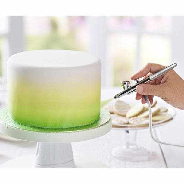 Bakell - Professional Series Airbrush Gun Kit (Classic Black) Including Four, 4g Jars of Luster Dust for Cake Decorating, Art and Crafting!