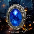 Window Height Bookcase Lighted Halloween Wall Decoration, Vintage Oval Skeleton Frame for ...