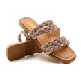 thumbnail image 7 of GJPBGK Women's Braided Flat Slide Sandals Open Toe Summer Sandals for Casual Outfits Rope Braided Summer Sandals for Beach and Vacation Wear, 7 of 7