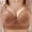Brown, variant on Women's Support Bra Padded Plus Size Underwired Full Cup T Shirt Seamless Bra Black XL