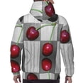thumbnail image 7 of Wukai Cherries laid Print Men Hoodies Fleece Sweatshirts Long Sleeve Sweaters Pullover Fall Outfits Winter Clothes-Large, 7 of 7