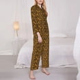 thumbnail image 3 of Pofeuu Snake Skin Print Womens Pajamas Set Long Sleeve Sleepwear Button Down Nightwear Soft Pj Lounge Sets Button Down Pajamas Women-Medium, 3 of 7