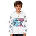 thumbnail image 4 of MEZZALL Boys Cartoon Number 67 Print Hooded Zip Up Jacket Long Sleeve Athletic Sweatshirt Outerwear Kids Breathable Tops Coats, 4 of 6