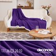 thumbnail image 7 of Deconovo Halloween Throws Sherpa Plush Blanket, 60x80 inch Purple, Machine Washable, Solid & Traditional, 7 of 7