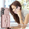 thumbnail image 6 of Case for Samsung Galaxy S23, Crossbody Wristlet Case Wallet with RFID Blocking Card Slots KickStand Flip Folio PU Leather Magnetic Protective Cover Women for Samsung Galaxy S23, Rosegold, 6 of 9