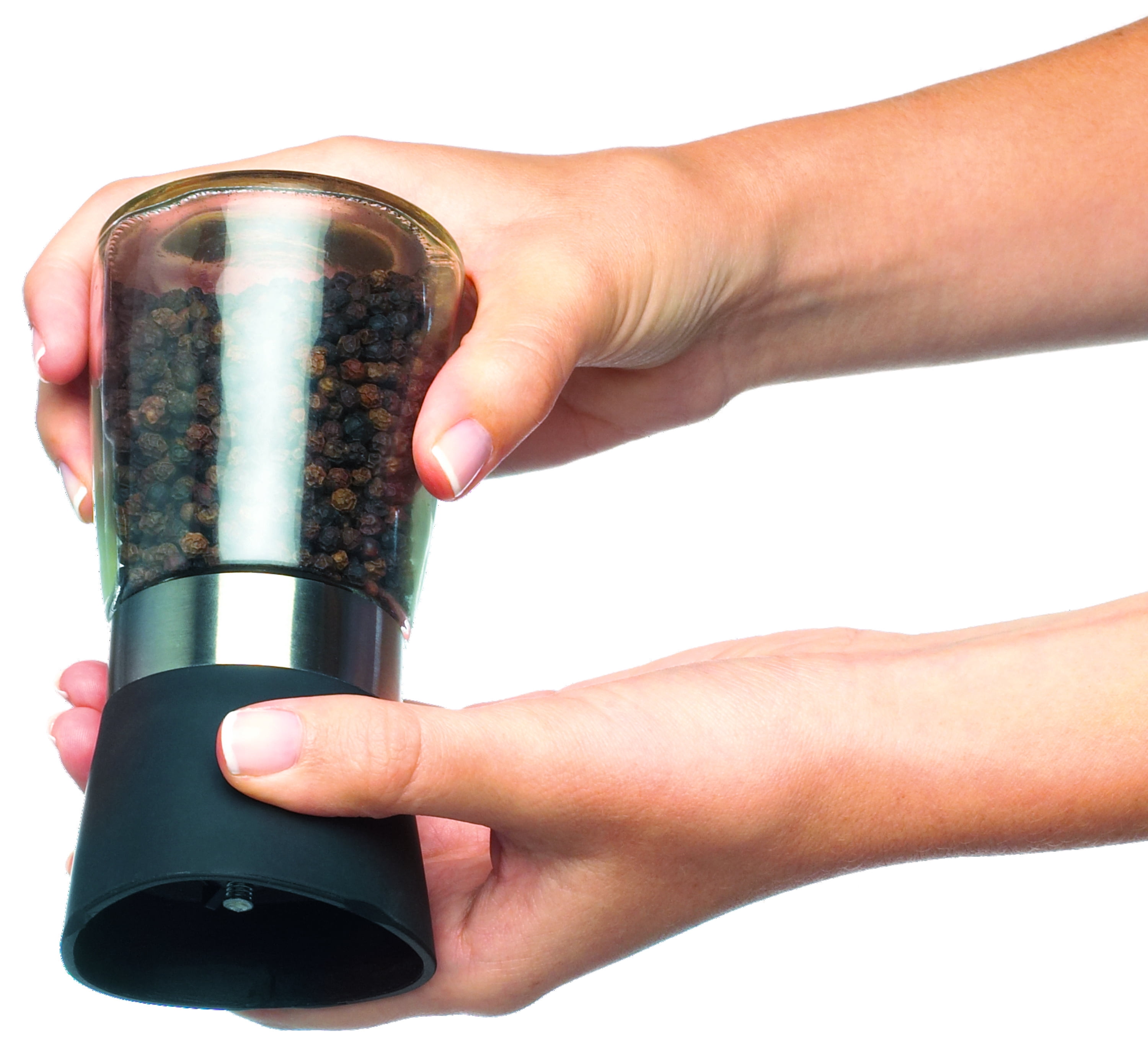 Kamenstein Five Inch Glass Grinder with Peppercorns