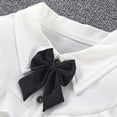 thumbnail image 4 of Girls Long Sleeve Shirt Collared Shirt Button Down Casual Shirt Bow Tie School Uniform Blouse Fashion Clothes for 7-13 Years, 4 of 5