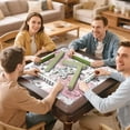 thumbnail image 7 of Floral Pattern Non-Slip Mahjong Table Surface, 31.5x31.5 Inch Rubber Gaming Pad Ensures Stability & Reduces Noise During Game Nights, 7 of 7