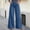 Blue, variant on Zivyakyron High Waisted Wide Leg Jeans for Women Baggy Denim Full Length Summer Jeans Women Solid Stretchy Culottes Basic Casual Pants