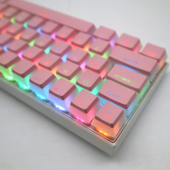 PBT pudding doble capa bicolor transparente carácter cerrado doble piel color leche pequeño conjunto completo teclado tapa tecla mecánica tapa