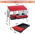 thumbnail image 4 of QinaQin Automatic Rolling Nesting Box, 3 Compartment Galvanized Chicken Nest Box with Removable Trays for Clean Eggs, 4 of 8